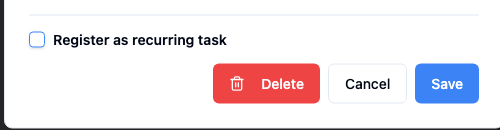Recurring checkbox area
