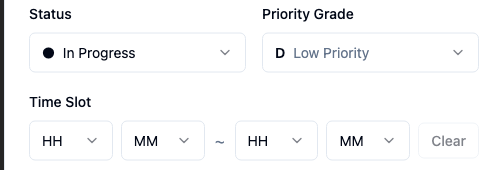 Task detail time edit fields